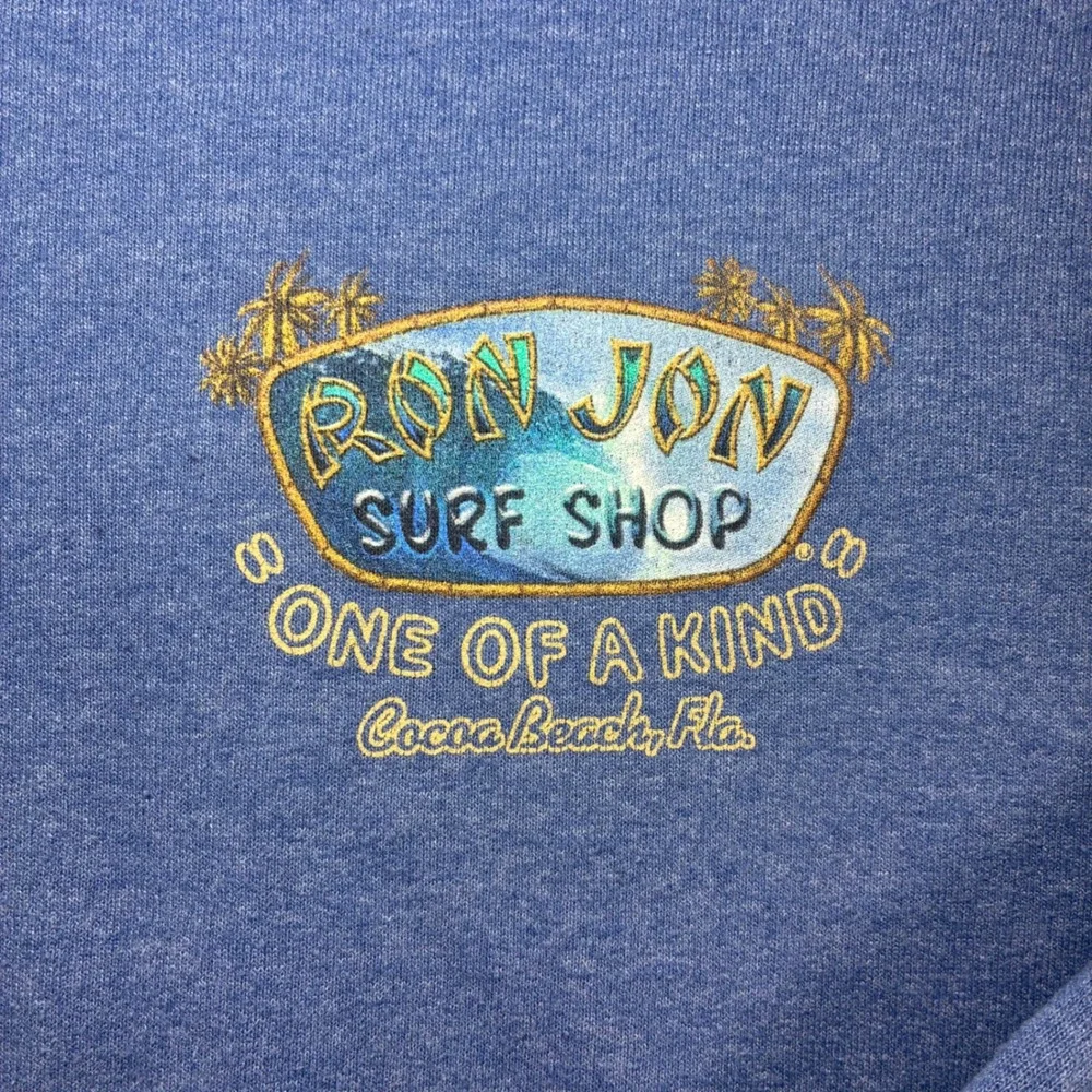 Ron Jon Surf Shop Crewneck Sweatshirt Men M Blue Cocoa Beach Florida Vintage Y2K